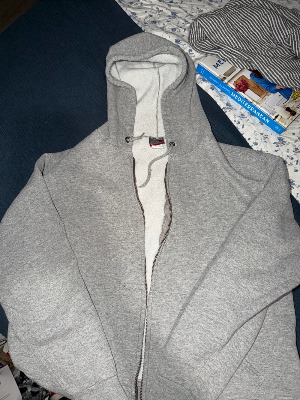Prospirit Light Grey Full-Zip Hoodie Jacket